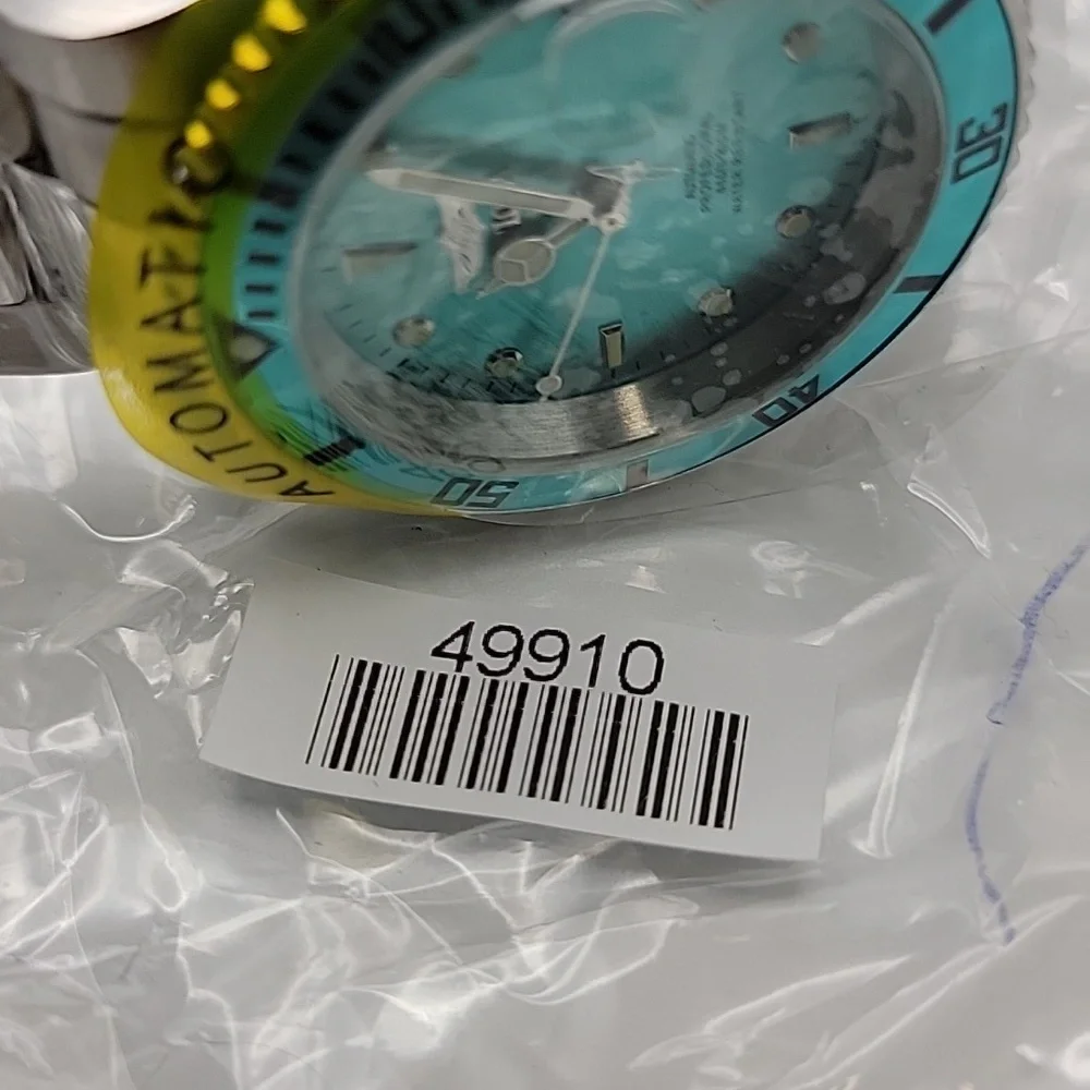 NWT 49910 Invicta Pro Diver Forge Stainless Automatic Mens Watch 40mm Aqua RARE